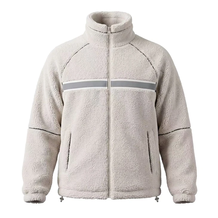 Jaket Sherpa Berat Poliester Daur Ulang