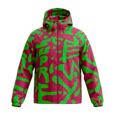 Surat Teknik Nilon Pria-Jaket Cetak Track